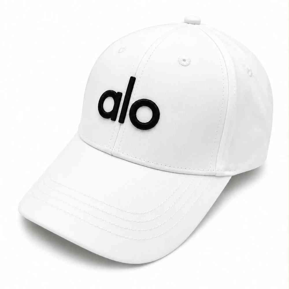 Alo Logo White Upcycled Cotton Cap