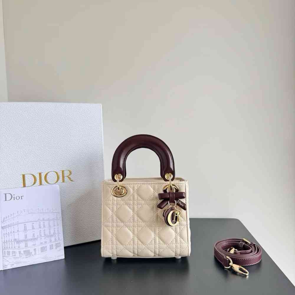Wine Lady Dior Signature Sky blue Handbag