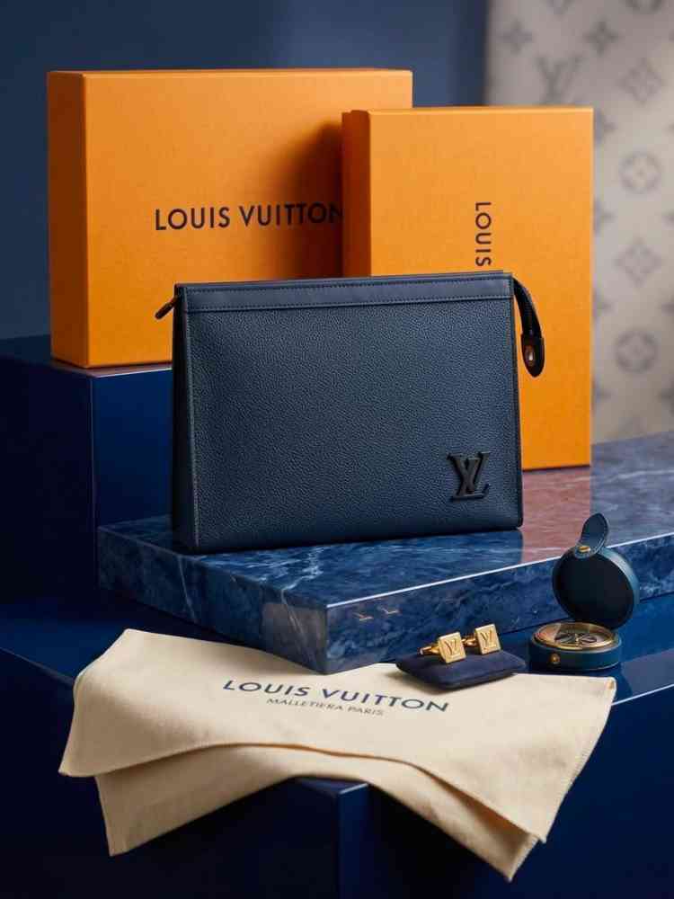 Louis Vuitton Blue Premium Quality Pouches