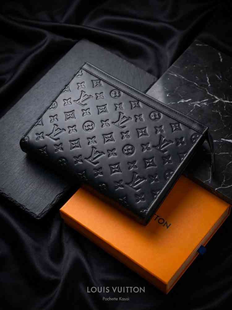 Black Louis Vuitton Blue Premium Quality Pouches