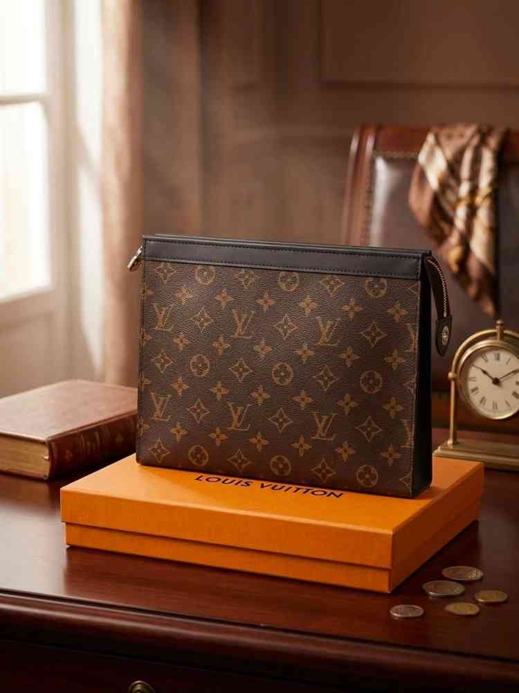 Brown Louis Vuitton Blue Premium Quality Pouches