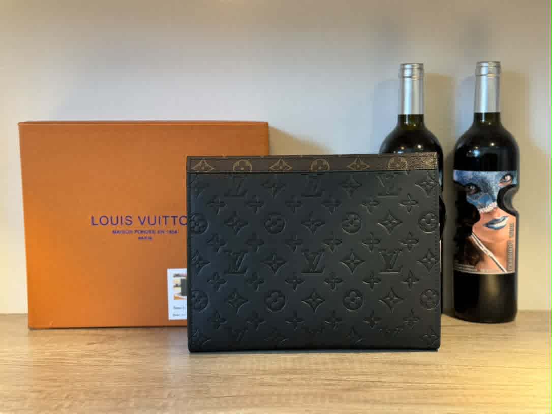 Louis Vuitton Black Premium Quality Pouches