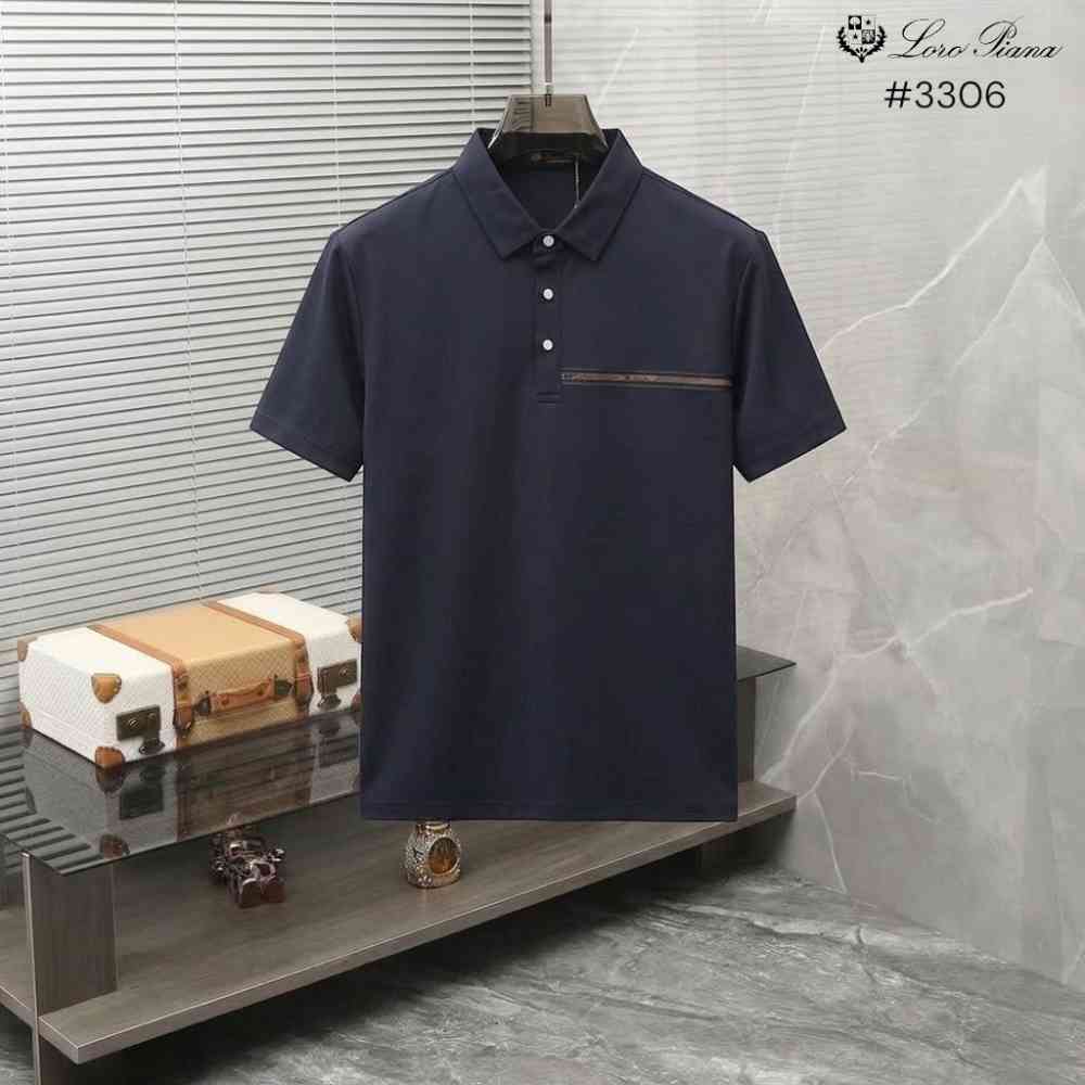 Blue Loro Piana White Premium Quality T-Shirt