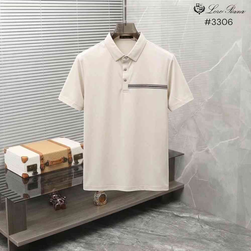 Cream Loro Piana White Premium Quality T-Shirt