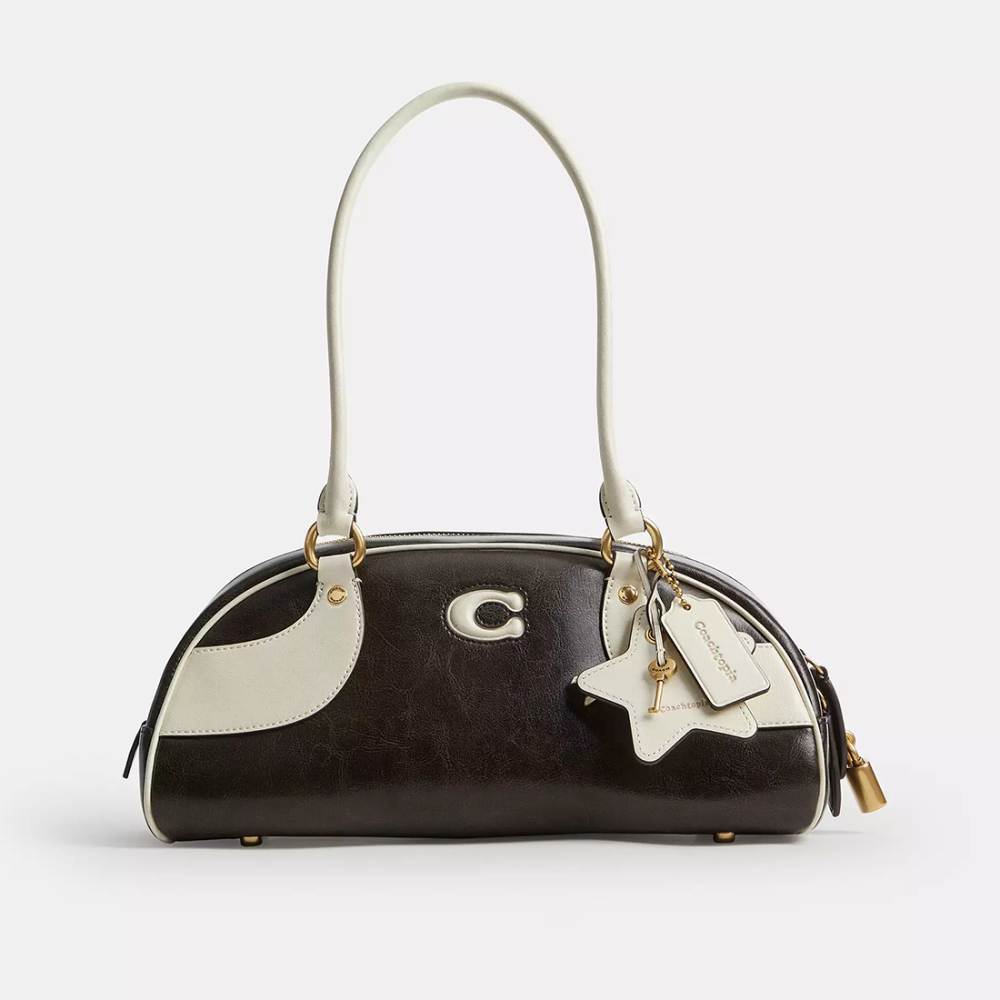 Coach Coated Canvas Black Signature Shoulder Bag