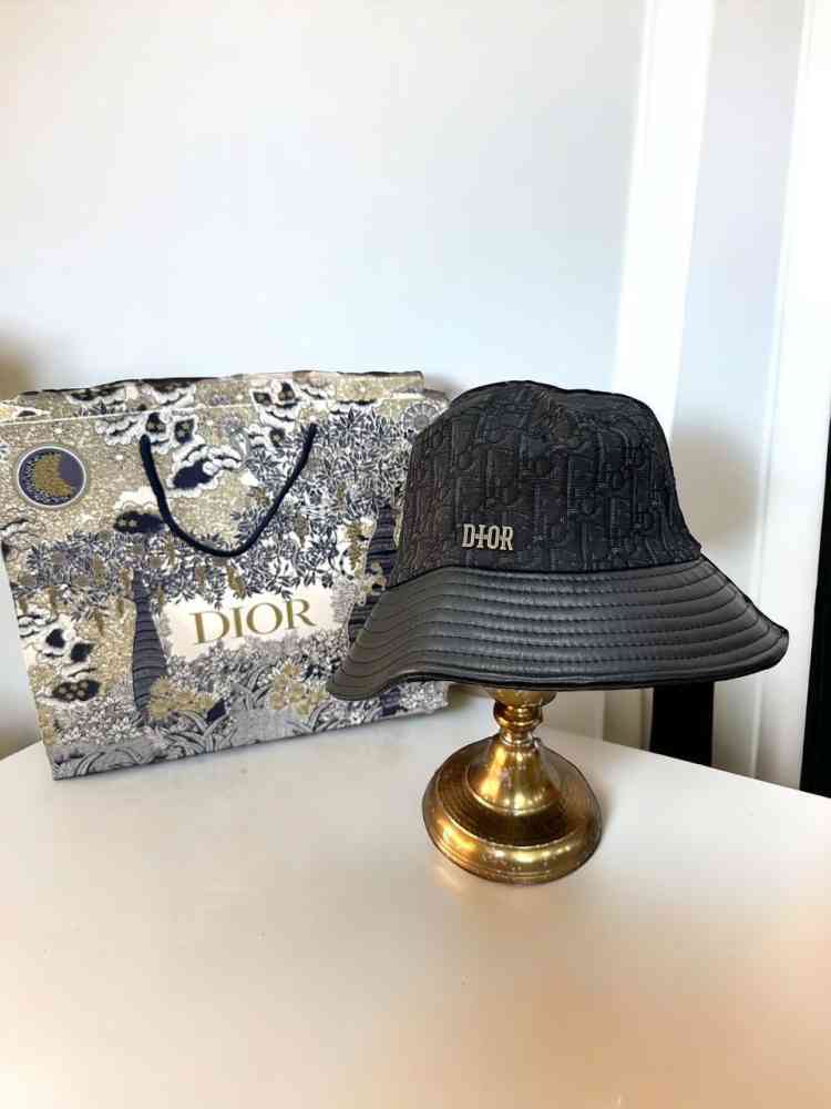 Christian Dior D-Bobby Large Brim Straw Hat