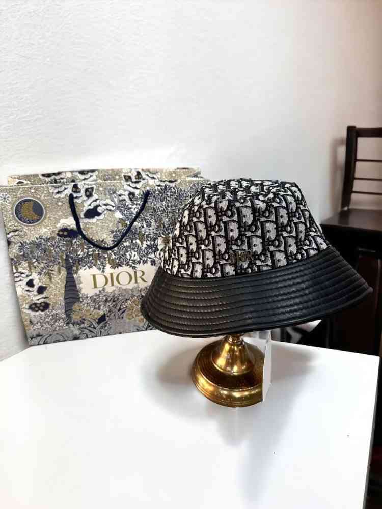 Christian Dior D-Bobby Large Brim Straw Hat