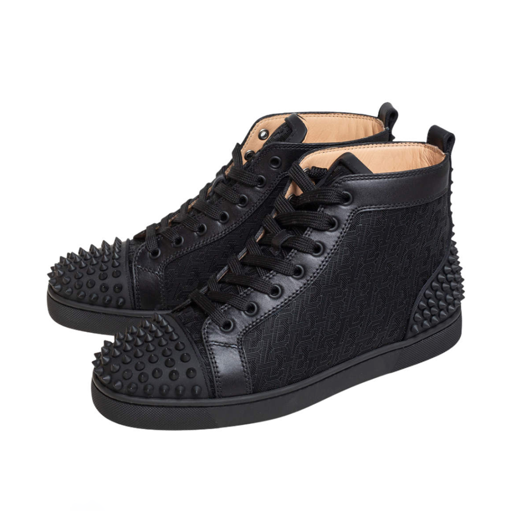 Christian Louboutin Junior leather Black Sneakers