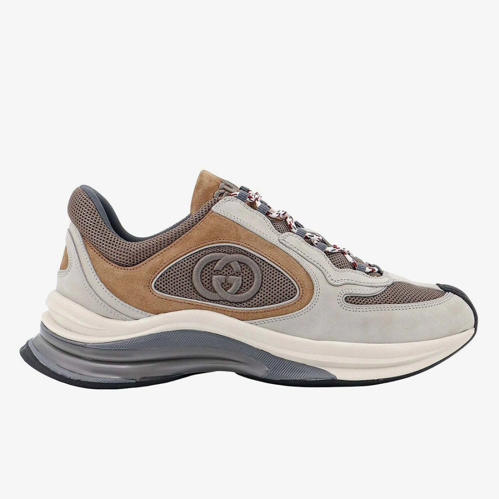 Gucci Grey & Brown Premium Quality Sneakers