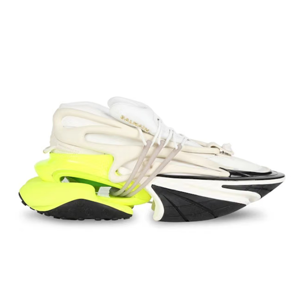 White & Green Balmain Paris Black & White Premium Quality Sneakers