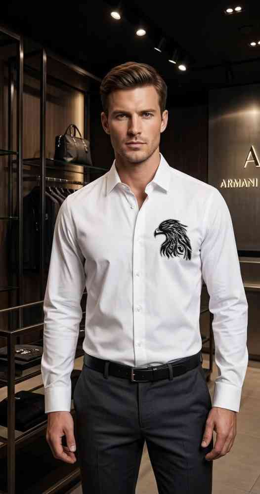 Armani Exchange White Premium Quality Cotton Shirt