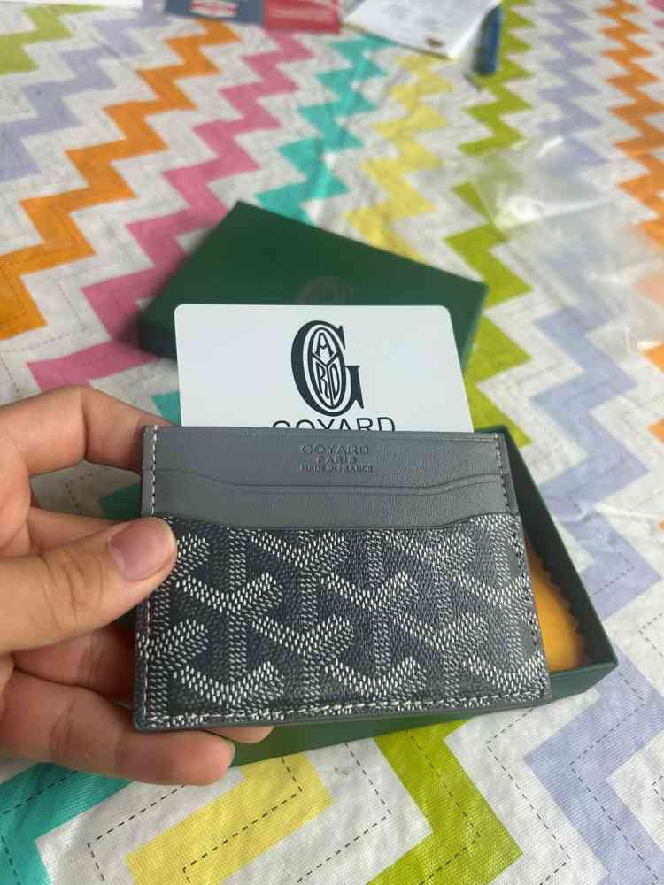 Goyard Grey Premium Card Wallet