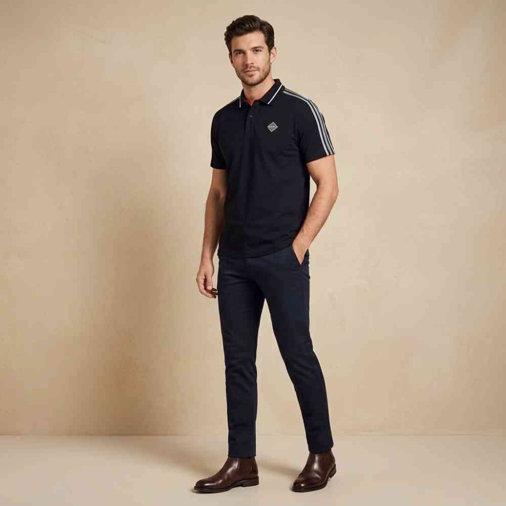 Hackett Black Premium Quality Polo T-shirt