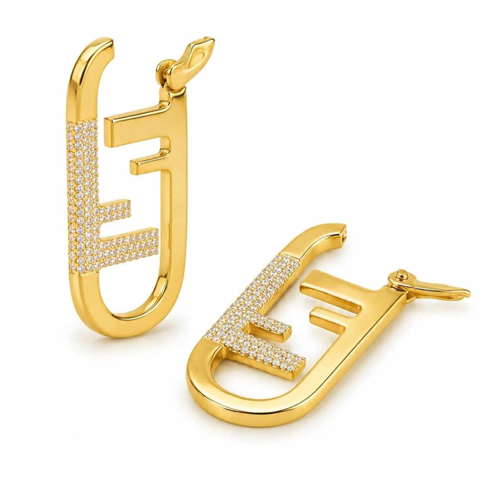 Fendi O’Lock Golden Earrings