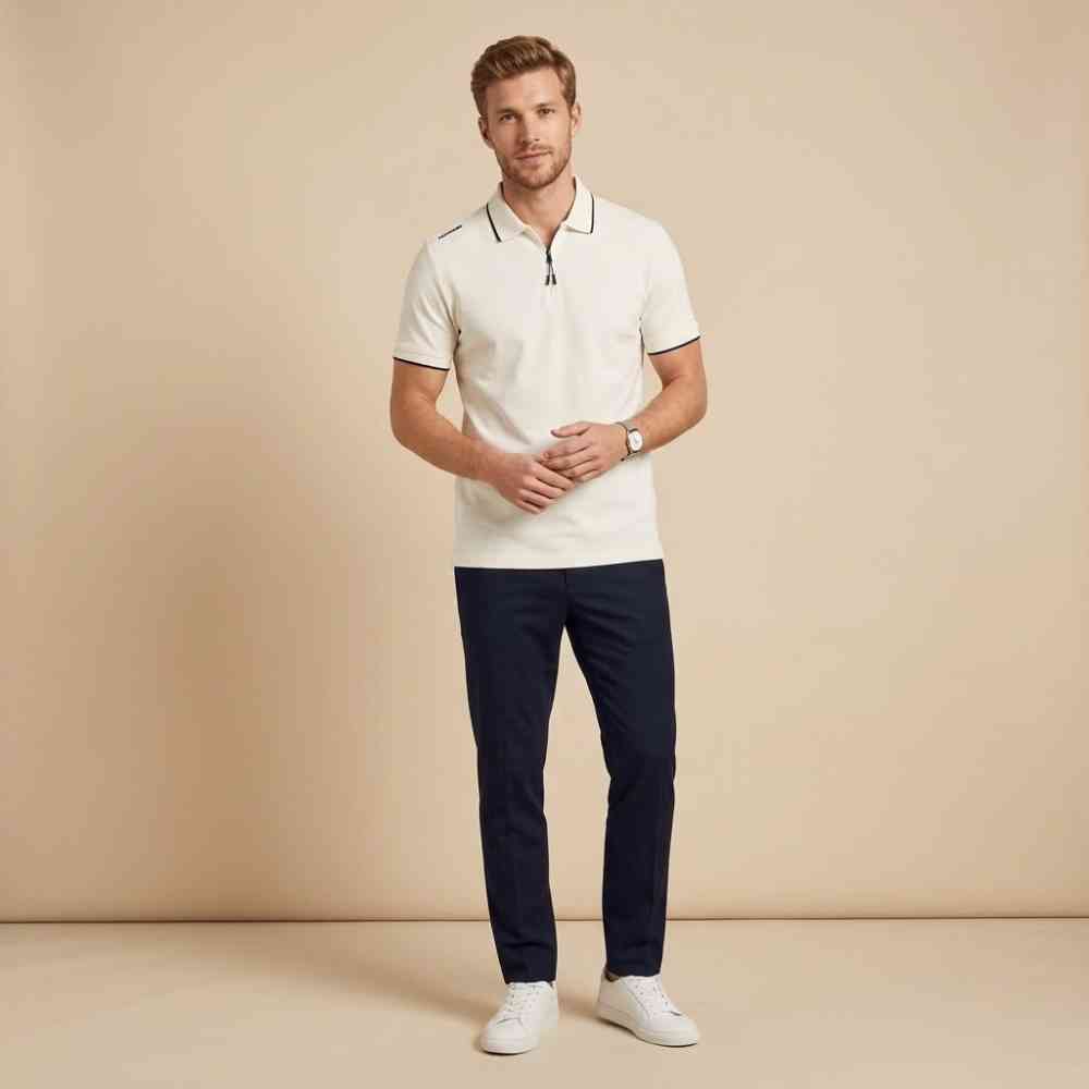 Hackett Cream Premium Quality Polo T-shirt