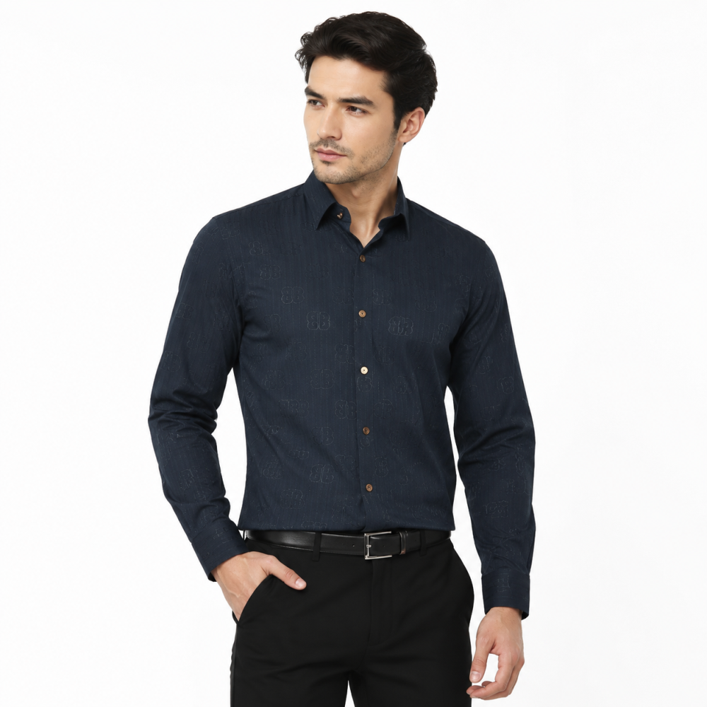 Blue Balenciaga White Premium Quality Designer Shirt