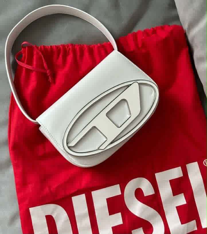 Diesel Play White Shoulder Bag