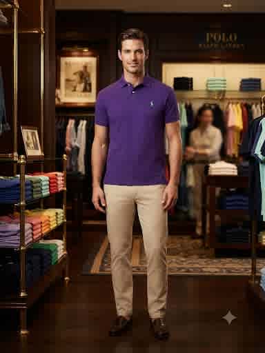 Ralph Lauren Purple Premium Collar T-shirt
