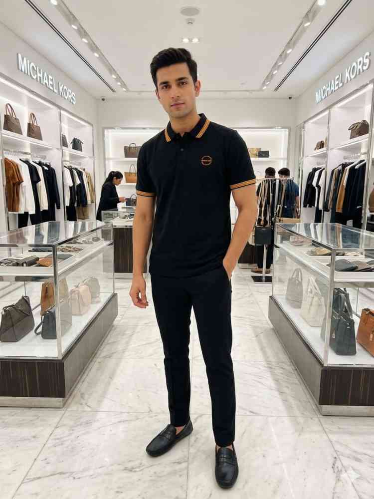 Black Michael Kors Sky Blue Premium Quality T-shirt
