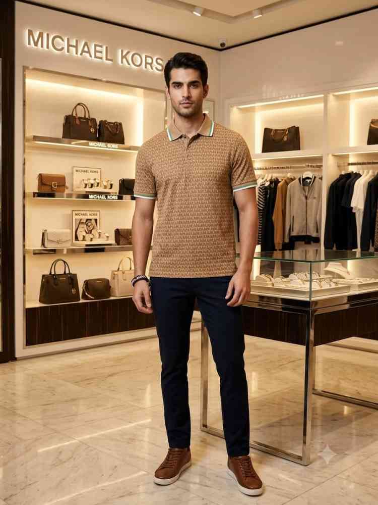Michael Kors Brown Premium Quality T-shirt