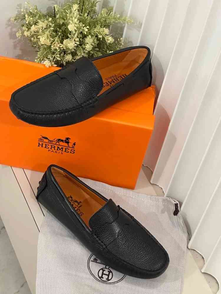 Hermes Black Premium Quality Loafers