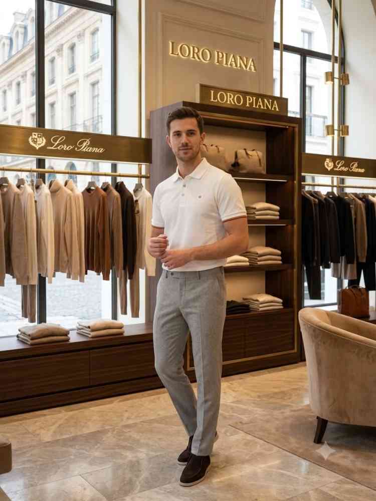 Loro Piana White Premium Quality T-Shirt