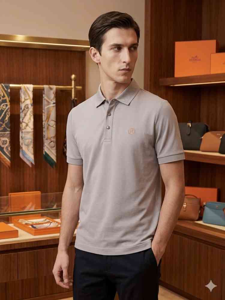 Hermes Grey Premium Quality T-shirt