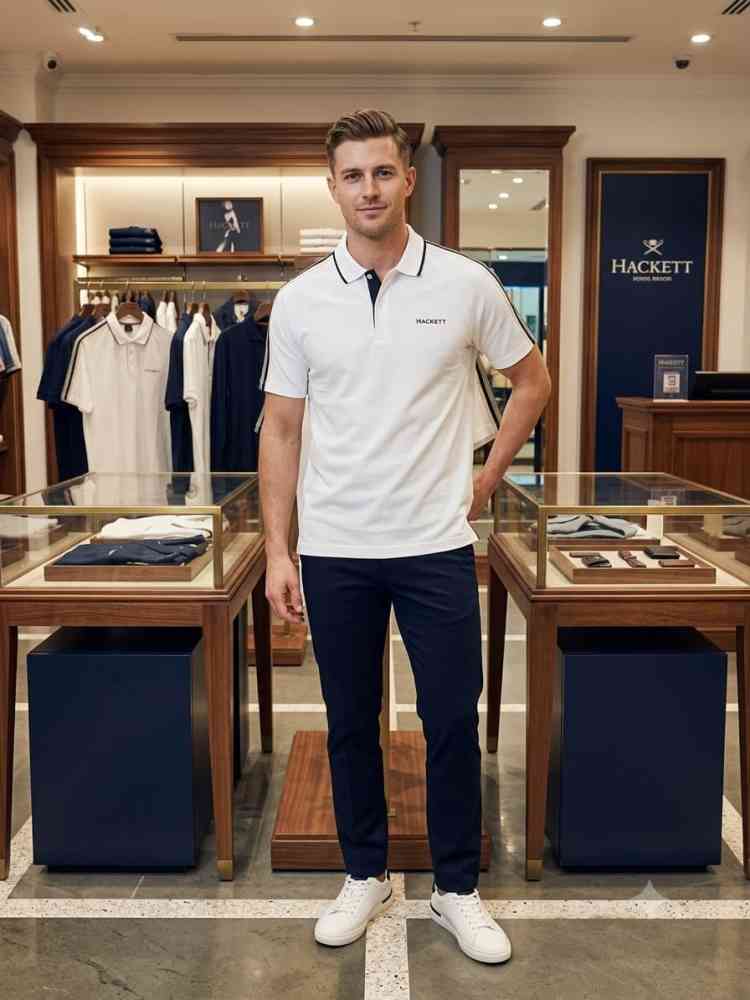 Hackett White Premium Quality Polo T-shirt