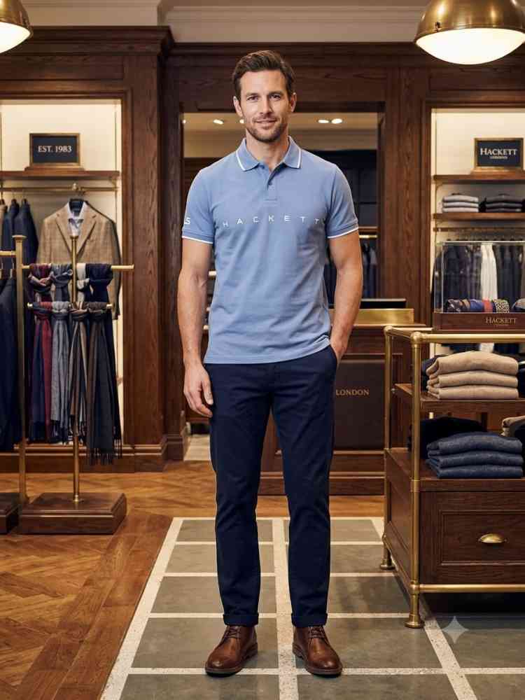 Blue Hackett Brown Premium Quality Polo T-shirt