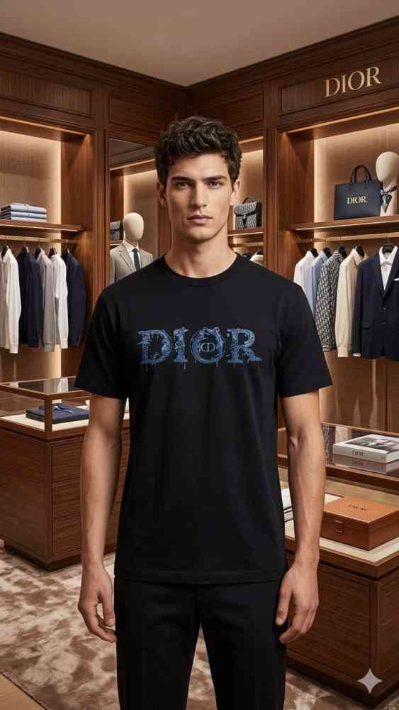 Dior Black Premium Quality Polo T-Shirt