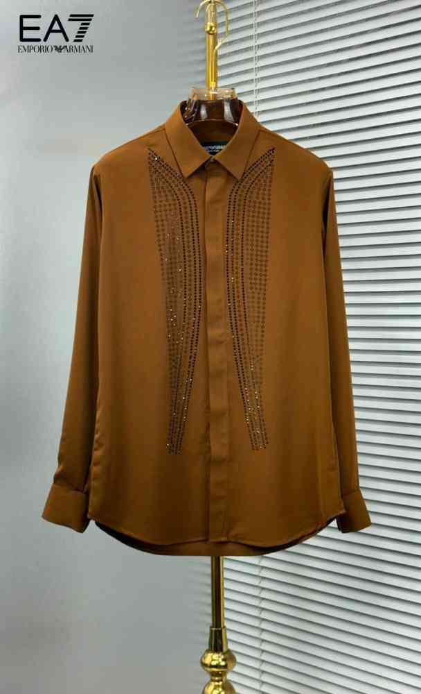 Brown Emporio Armani White Premium Quality Shirt