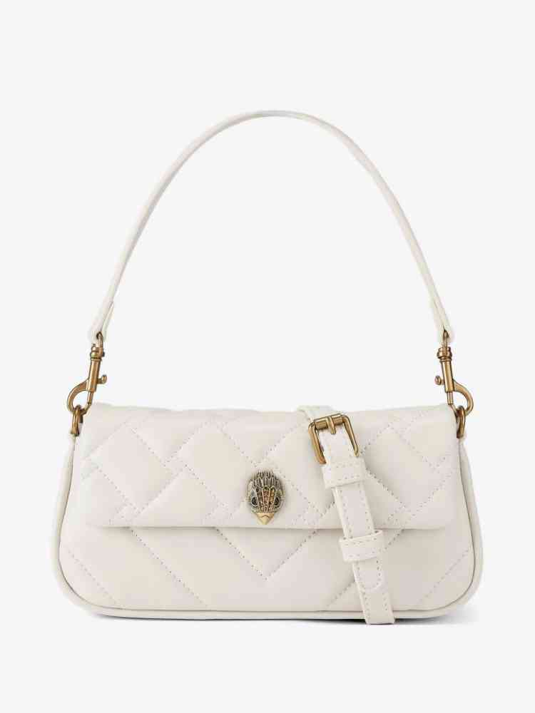 Kurt Geiger London Kensington White Leather Shoulder Bag