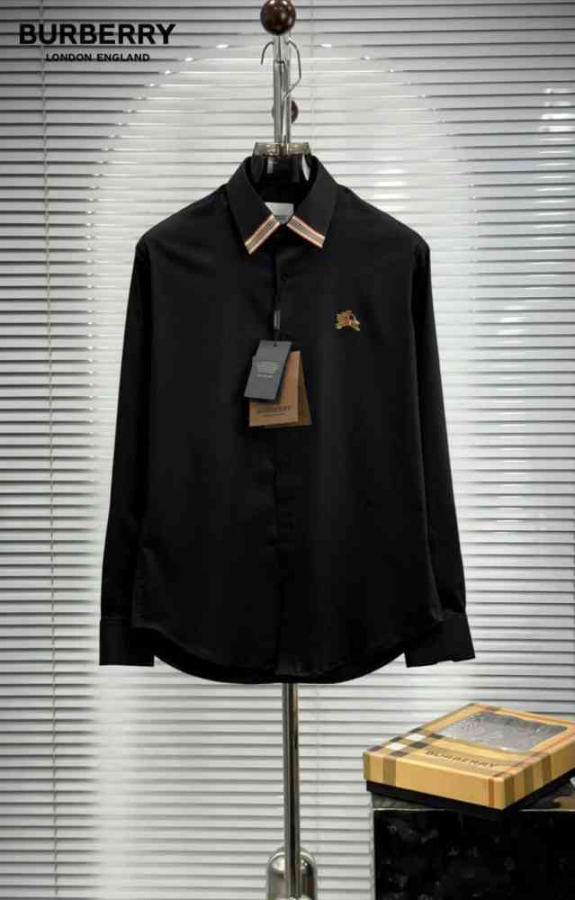 Black Burberry Navy Blue Premium Quality Shirt