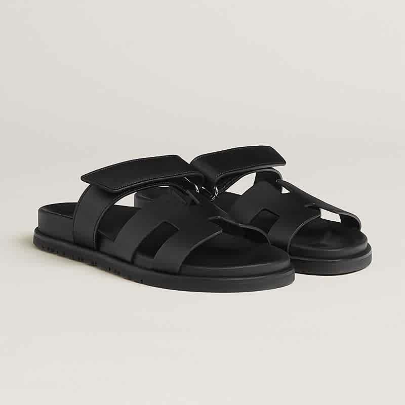 Hermes Black Premium Gabriel Flip-flop