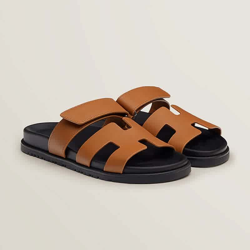 Brown Hermes Black Premium Gabriel Flip-flop