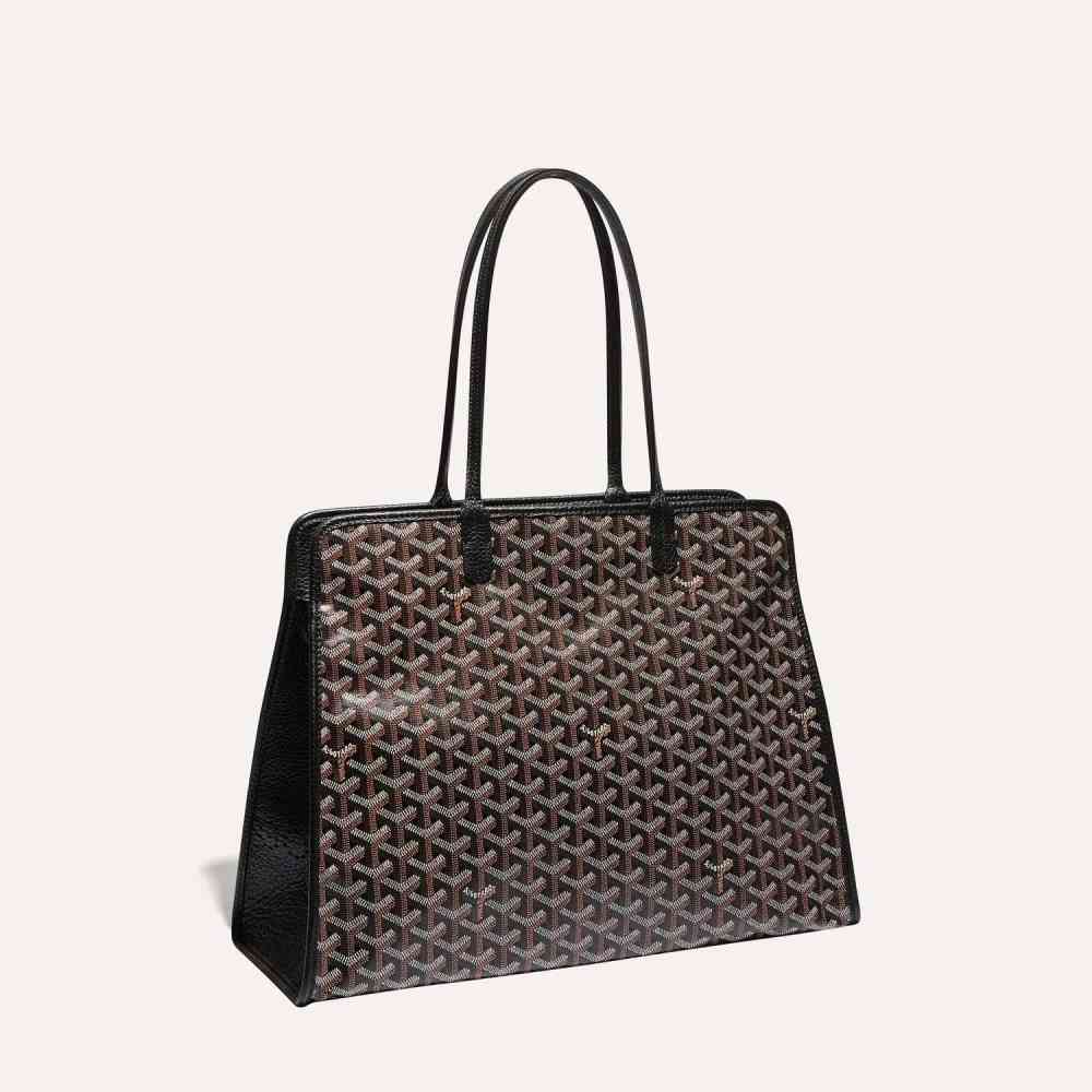 Black Goyard Hardy PM Grey Tote Bag