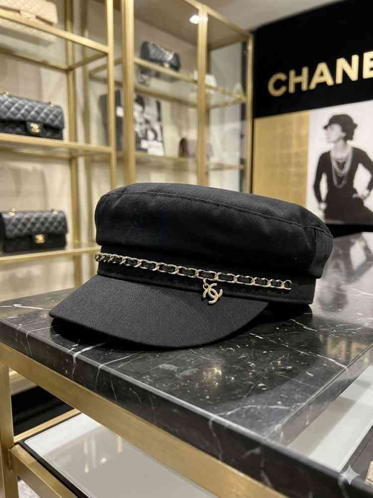 Chanel Black Beret Hat