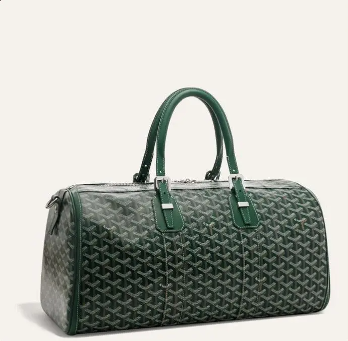 Green Goyard Boeing 55 Blue Duffle Bag