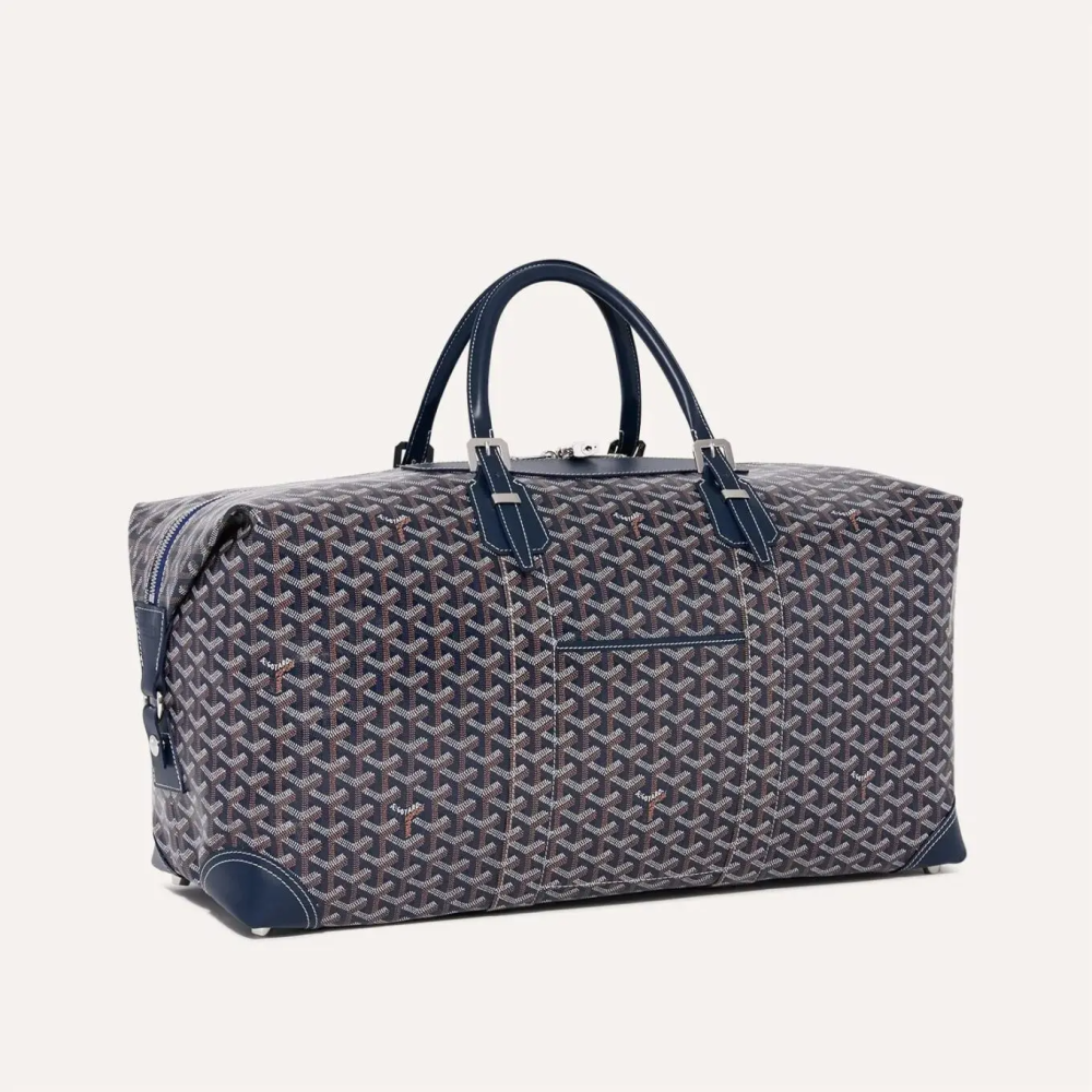 Blue Goyard Bowling 55 Green Duffle Bag