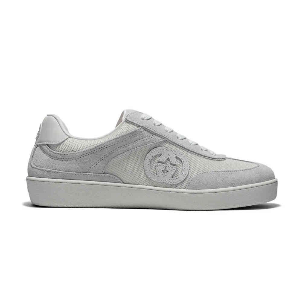 White Gucci Green Premium Interlocking G Sneaker