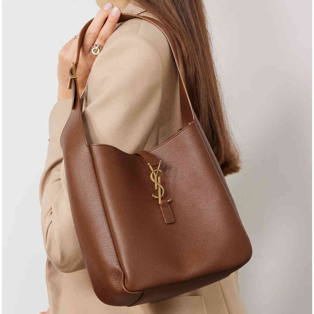 YSL Le 5 à 7 Brown Hobo Bag
