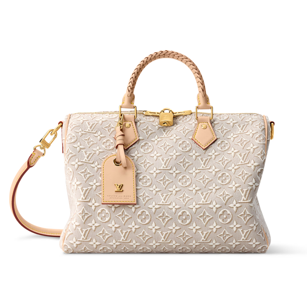 Grey Louis Vuitton Speedy Bandoulière 20 in Rose Ruban