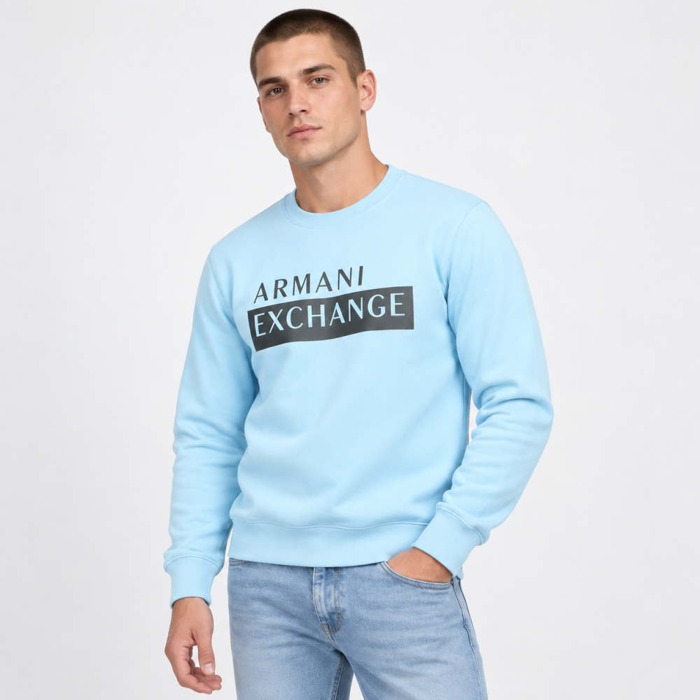 Armani Exchange Sky Blue Premium Quality Sweatshirt