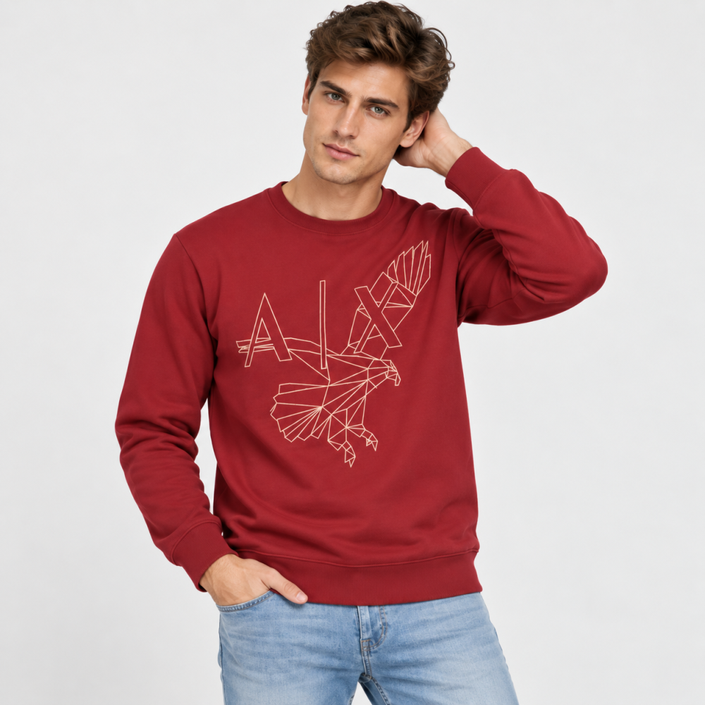Armani Exchange Wine Premium Quality Sweatshirt