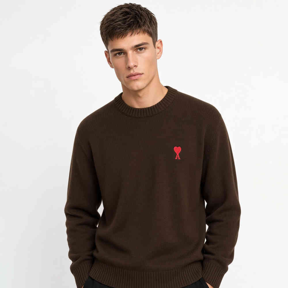 AMI Paris Ami de Cœur Crewneck Wool Sweater