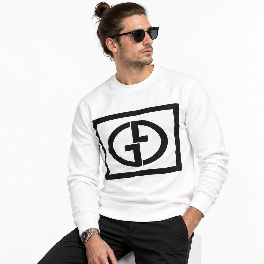 White Giorgio Armani Black Premium Quality Sweatshirt