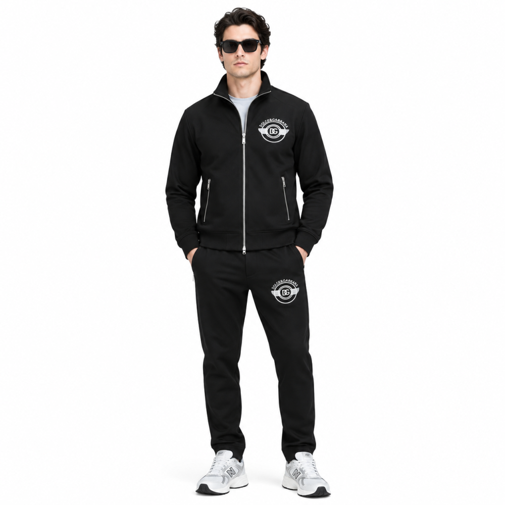 Dolce & Gabbana Embroidered logo Black Premium Tracksuit
