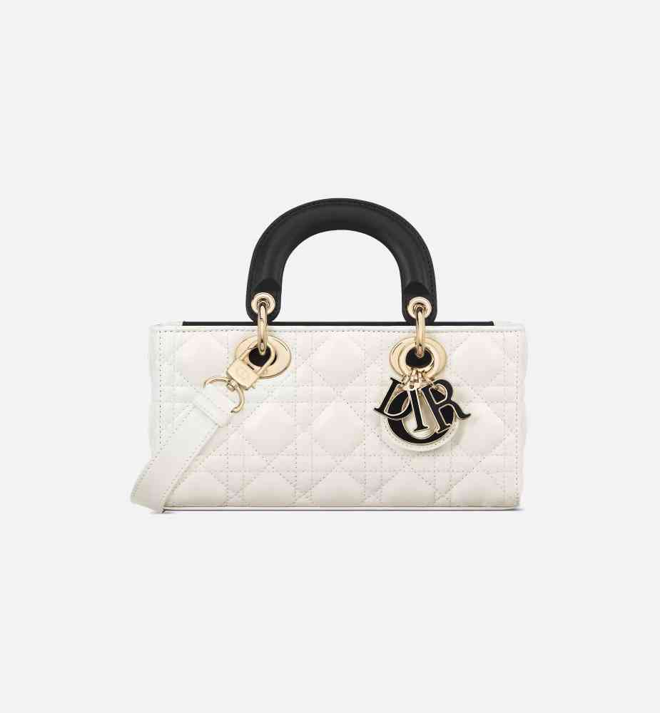 Dior Lady D Joy White/Black Handbag