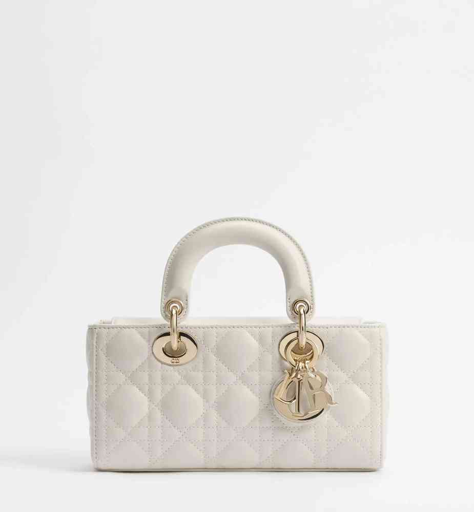 White Dior Lady D Joy White/Black Handbag