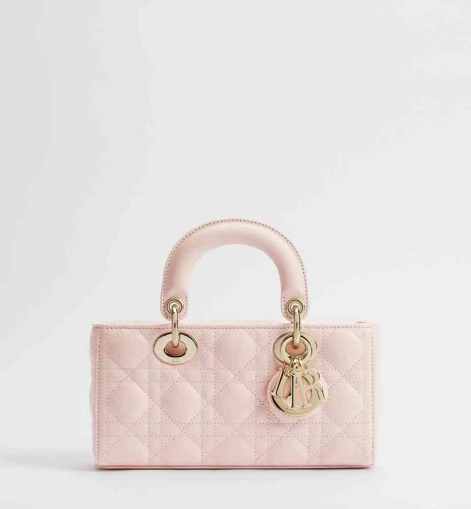 Pink Dior Lady D Joy White/Pink Handbag